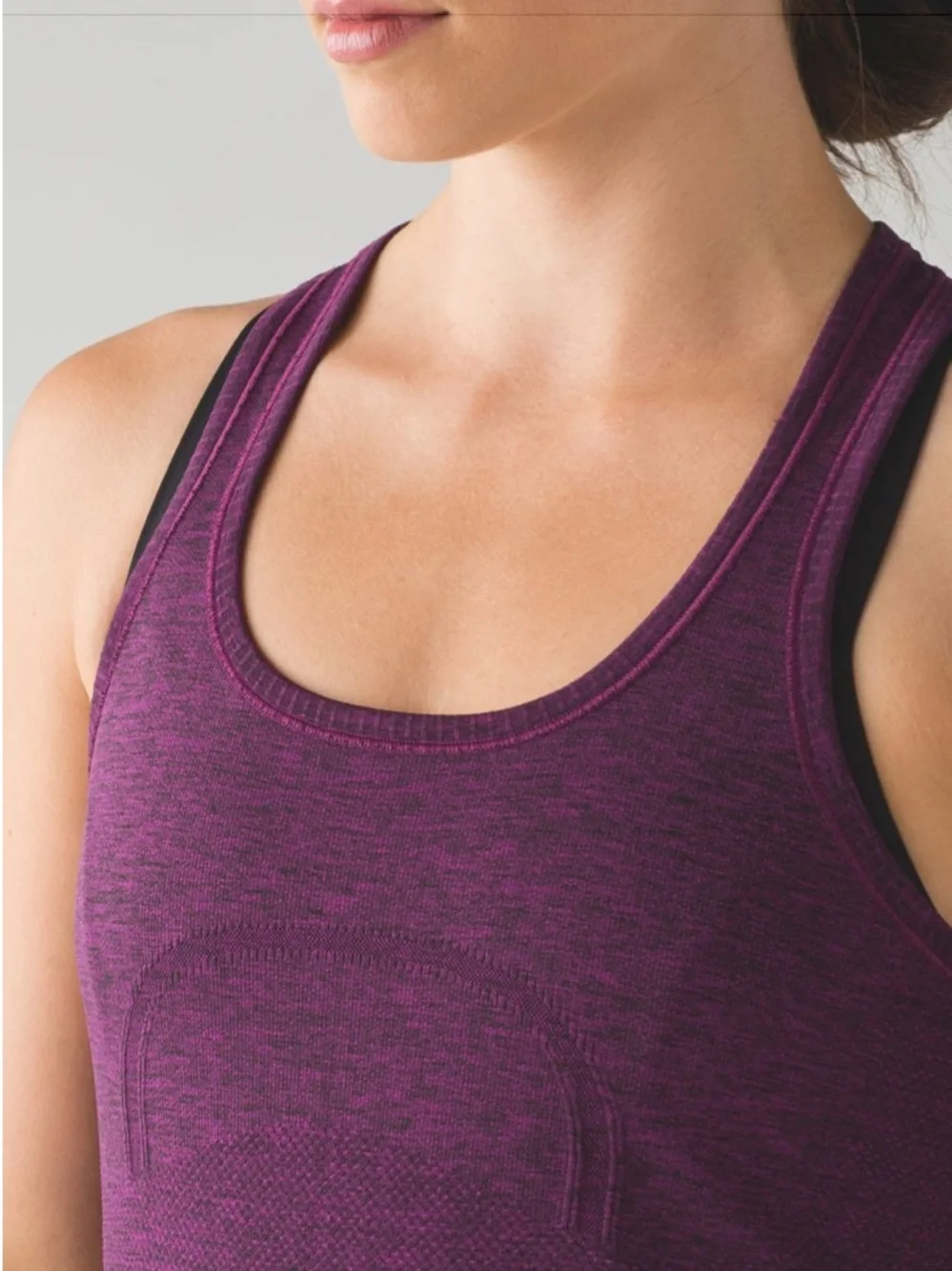 Lululemon Swiftly Tech Racerback Black / Chilled Grape Size 2